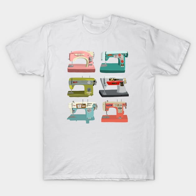 Vintage sewing machines T-Shirt by jenblove